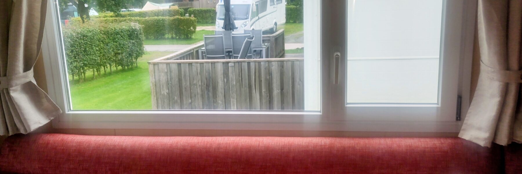 Blick aus unserem Chalet auf das kaputte